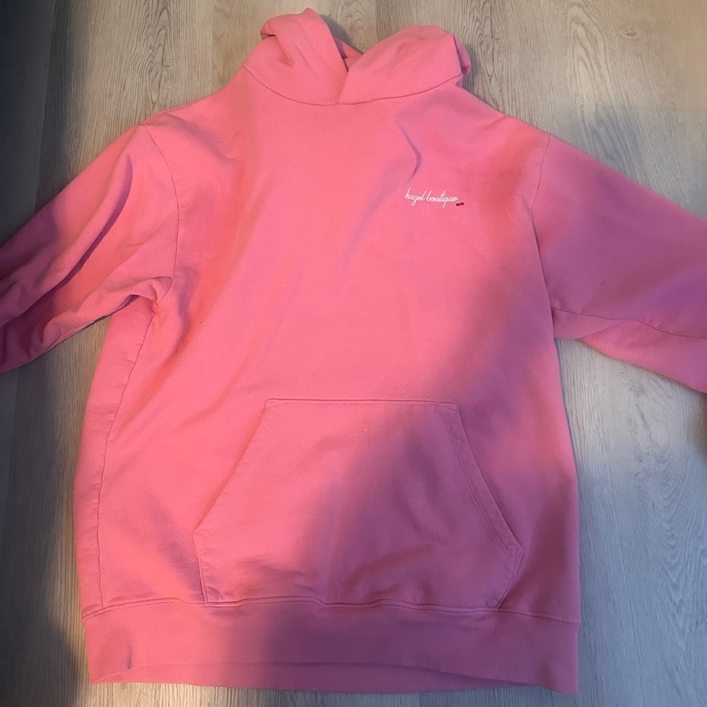 Pink oversized hoodie from hazel boutique